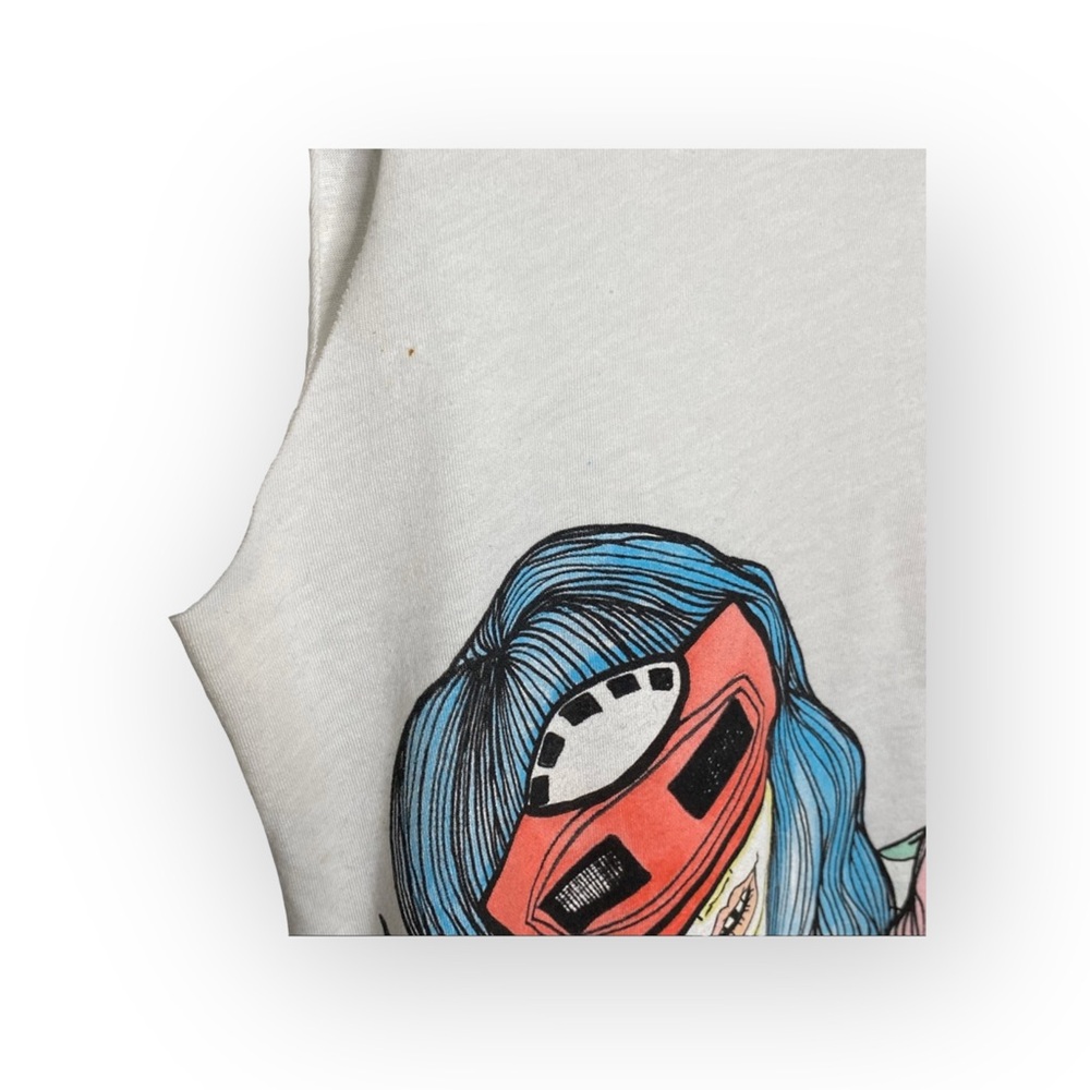 VHTF: Valfre ☻ Vision Girls Weed 3D Muscle Tee ☻ Hand Drawn Indie Designer ☻︎ S - Picture 10 of 16